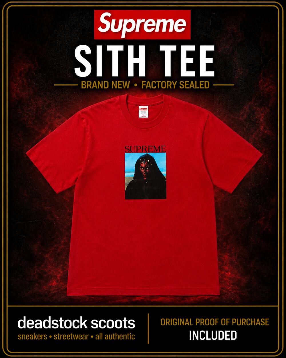 Supreme Sith Tee Red XXL Graphic T-Shirt